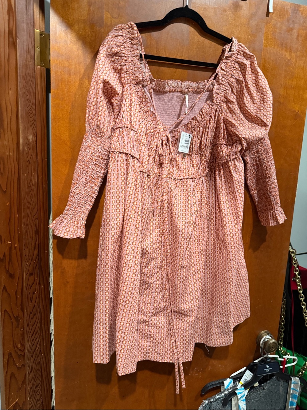 Free People Pink Patterned Midi Dress